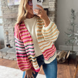 Cream Happy Hues Cardigan
