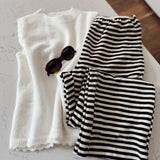 Black/Cream Finley Striped Knit Pants