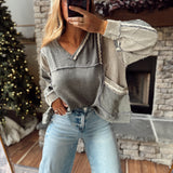 Charcoal Green Mellow Mix Top