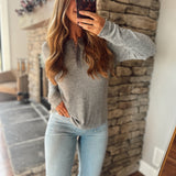 Gray SoftForm Henley Long Sleeve