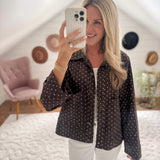 Espresso Atlas Polka Dot Chore Jacket