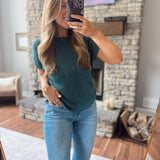 Deep Teal Simplicity Sweater Top