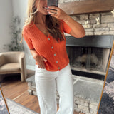 Orange Brightside Knit Top
