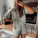 Sage Wildflower Weave Top