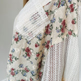 Flouncing Around Cream Oversized Contrast Top