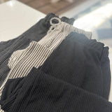 Black Ribbed Retreat Pants