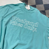 Weekend Vibes Only Vibes Blue Tee