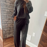 Weekend At Home Charcoal Waffle Lounge Set