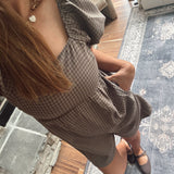 Mocha Plaid Backroad Romper