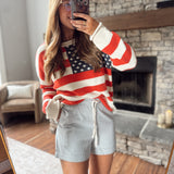 Navy Seabrook Stripe Shorts