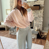 Pink & White Mack Pullover