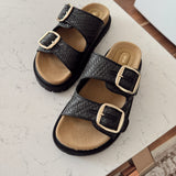 Black Monica Platform Sandals