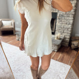 Cream Fifth Avenue Mini Dress