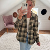Olive Romy Flannel Jacket