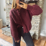 Wine Tru Cardigan