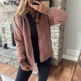 Rose Taupe Aero Bomber Jacket
