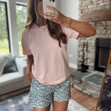 Ballet Pink Hazel Cuff Sleeve Top