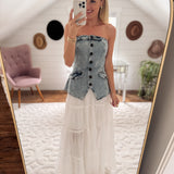 Off White Forever Flowy Maxi Skirt