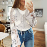 So Smitten Lavender Open-Knit Cardi