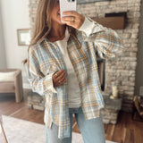 Bryn Tan Multi Plaid Button Down