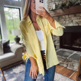Lemon Aira Gauze Button Down Shirt