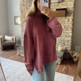 Burgundy Tully Sweater