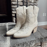 Ivory Calico Western Boot