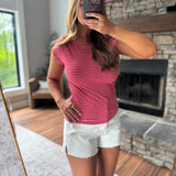 Red Main Street Stripes Top