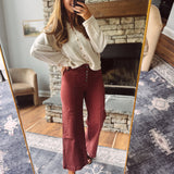 Mica Roux HR Crop Wide Leg Denim