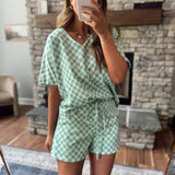 Cove Checkered V-Neck Short Sleeve