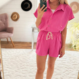 Adventure Seeker Fuchsia Top & Shorts Set