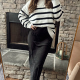 One I Want Black Satin Crinkle Maxi Skirt