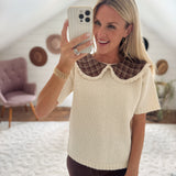 Cream Consider it Done Sweater Top