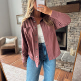 Raisin Sola Oversized Shacket