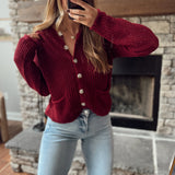 Wine Essential Open Cardigan