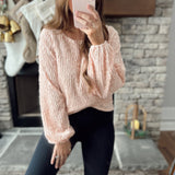 Poetic Justice Blush Floral Lace Top