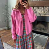 Spring Pink Button Cardigan