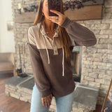 Latte Layers Contrast Hoodie