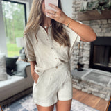 Waveform Linen Shorts