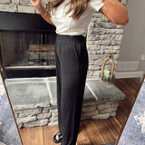 Frequent Flyer Black Modal Wide Leg Flowy Pant