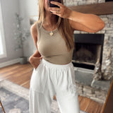 Mocha Drew Ribbed Tank