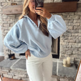 Sky Montauk Snap Button Pullover