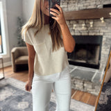 Vanilla Petaluma Boxy Knit Top