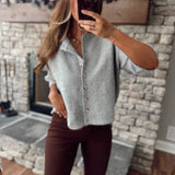 Heather Gray Sweet Sleeve Sweater