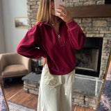 Burgundy Snugglegear Fleece Half Zip