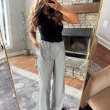 Black City Picnic Wide Leg Pants