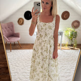 Olive Spokane Floral Midi Dress