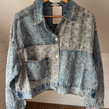 Denim Patch Detail Twill Jacket