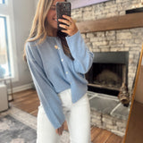 Spring Blue Button Cardigan