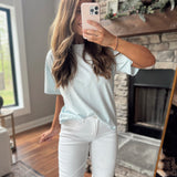 Baby Blue Slouch Club Tee